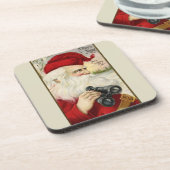 "Santa Holding"-binoculars Drankjes Onderzetter (Linkerzijde)