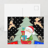 santa holding cadeaus briefkaart (Voorkant / Achterkant)