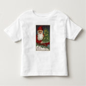 Santa Holding Candlelit Tree Kinder Shirts (Voorkant)