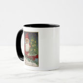 Santa Holding Candlelit Tree Mok (Voorkant links)
