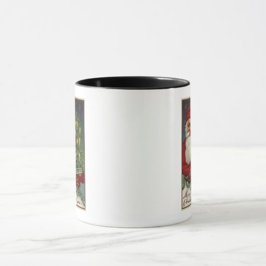 Santa Holding Candlelit Tree Mok (Midden)