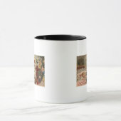 Santa Holding Doll, slaapmeisje Mok (Midden)