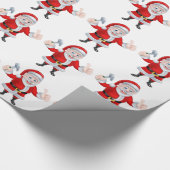 Santa Holding Hammer en geeft duim omhoog Cadeaupapier (Hoek)