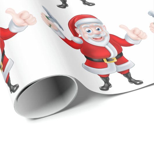 Santa Holding Hammer en geeft duim omhoog Cadeaupapier (Rol Hoek)