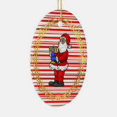 Santa Holding Menorah Chrismukkah Ornament (Rechts)