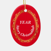 Santa Holding Menorah Chrismukkah Ornament (Achterkant)