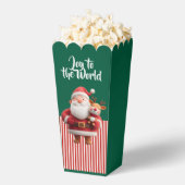 Santa Holding Reindeer Toy Bedankdoosjes (Popped)