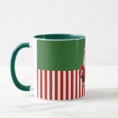 Santa Holding Reindeer Toy Mok (Links)