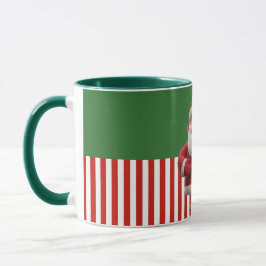 Santa Holding Reindeer Toy Mok