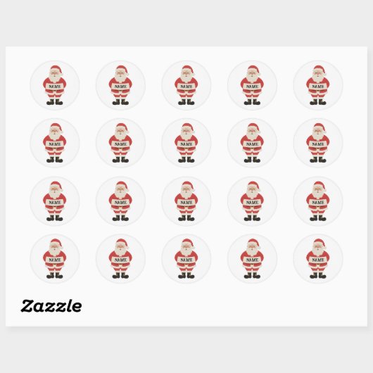 Santa Holding Sign Sticker | Personalized Holiday  (Vel)