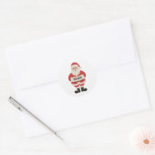 Santa Holding Sign Sticker | Personalized Holiday  (Envelop)