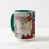Santa Holiday 15 oz Mok Controle Het Tweemaal Groe (Voorkant links)