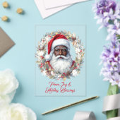 Santa Holiday Blessings Flat Card Acryl Uitnodigingen (Insitu (Huwelijk))