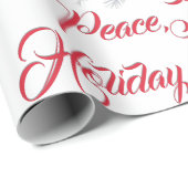 Santa Holiday Blessings Flat Card Cadeaupapier (Rol Hoek)