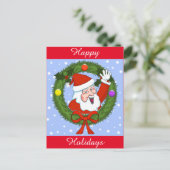 Santa Holiday Briefkaart () (Staand voorkant)