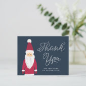 Santa Holiday Dank u Briefkaart (Staand voorkant)