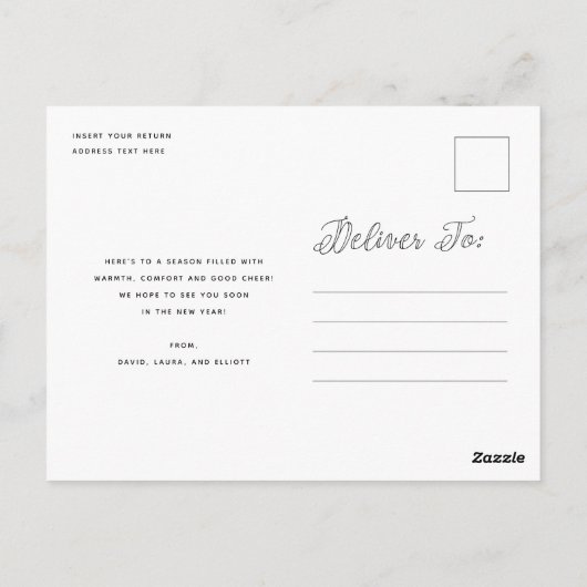 Santa Holiday Dank u Briefkaart (Achterkant)