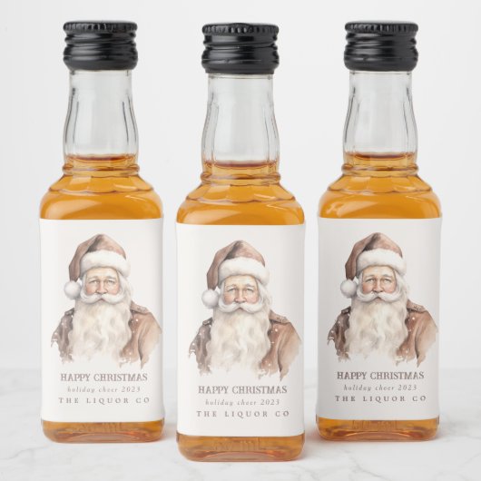 Santa Holiday Favorieten Mini Liquor Flesetiketten Likeurfles Etiket (Flessen)