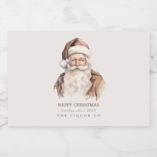 Santa Holiday Favorieten Mini Liquor Flesetiketten Likeurfles Etiket (Enkel label)