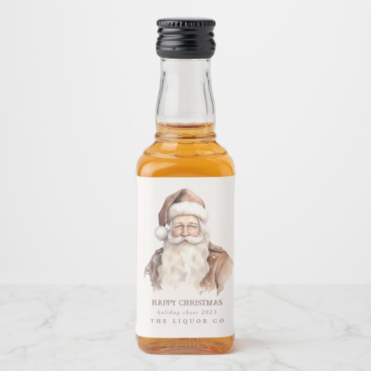 Santa Holiday Favorieten Mini Liquor Flesetiketten Likeurfles Etiket (Voorkant)