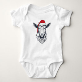 Santa Holiday Goat Kerstgeit Kerstgeit Romper