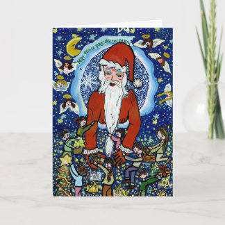 Santa Holiday Greeting Kaart van Young Artist