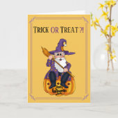 Santa Holiday Kaart Halloween (Gele Bloem)