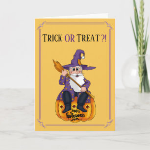 Santa Holiday Kaart Halloween