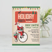 Santa Holiday Party Uitnodiging (Staand voorkant)