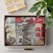 Santa Holiday Theme Decoupage Tissuepapier (Geschenk)