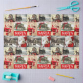 Santa Holiday Theme Decoupage Tissuepapier (Craft)