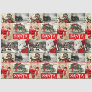  Santa Holiday Theme Decoupage Tissuepapier