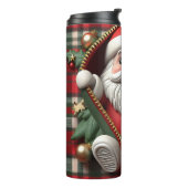 Santa Holiday Travel Tumbler Thermosbeker (Gedraaid links)