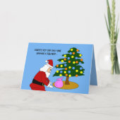 Santa Holiday Zwangerschapsaankondiging Kerstmis Kaart (Voorkant)