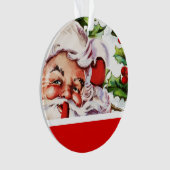 Santa holly mistletoe  PERSONALIZE Ornament (voorkant)