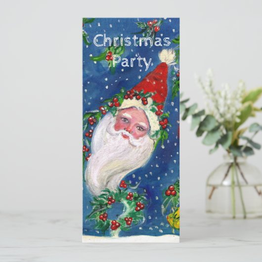 SANTA, HOLLYBERRY CROWNS CHRISTMAS PARTY Programme Kaart (Staand voorkant)