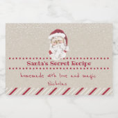 Santa Homemade Treat Voedselcontainer Etiket (Enkel label)