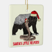 Santa Honey Badger en Snake Funny Irony Keramisch Ornament (Rechts)