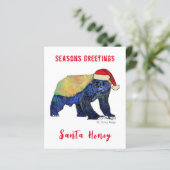 Santa Honey Badger Grappig Quote Budget (Staand voorkant)