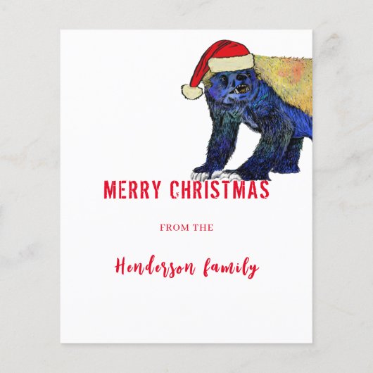 Santa Honey Badger Grappig Quote Budget (Achterkant)
