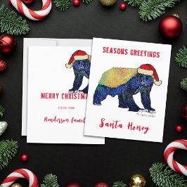 Santa Honey Badger Grappig Quote Budget