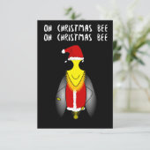Santa Honey Bee Christmas Kaart (Staand voorkant)