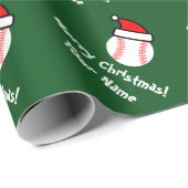 Santa honkbal kerst inpakpapier voor kinderen (Rol Hoek)