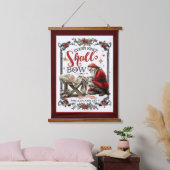 Santa Honors Christ – Religious Christmas Artwork  Hangend Wandkleed (Slaapkamer)