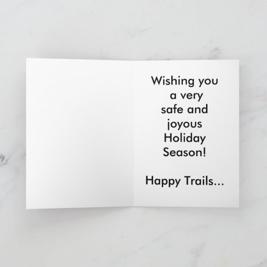 Santa Horse Christmas Kaart (Binnen)