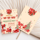 Santa Hos Grappige Volwassen Vriendjes Kerstfeest Kaart