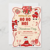 Santa Hos Grappige Vriendjes Kerstfeest Kaart (Voorkant)