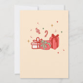 Santa Hos Grappige Vriendjes Kerstfeest Kaart (Achterkant)