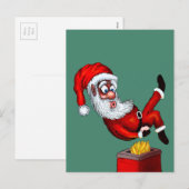 Santa Hot Butt Feestdagenkaart (Voorkant / Achterkant)