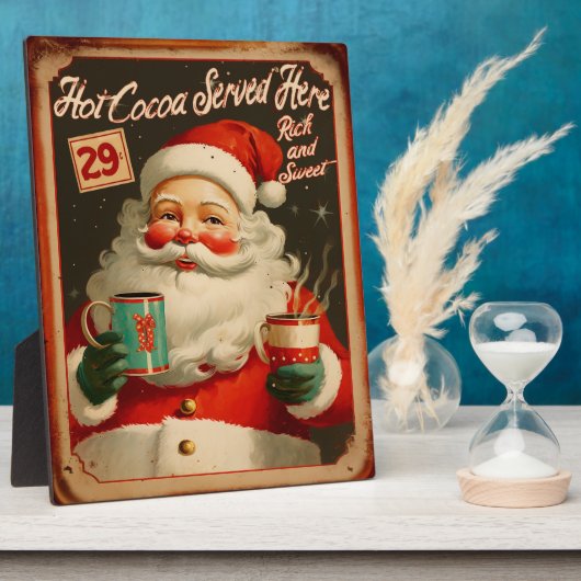  Santa Hot Cacao Advertentie Fotoplaat (Zijkant)